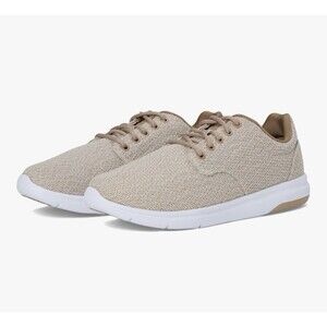 TravisMathew Men's The Daily 2.0 Knit Lace-Up Golf Shoes Natural Heather Size 13